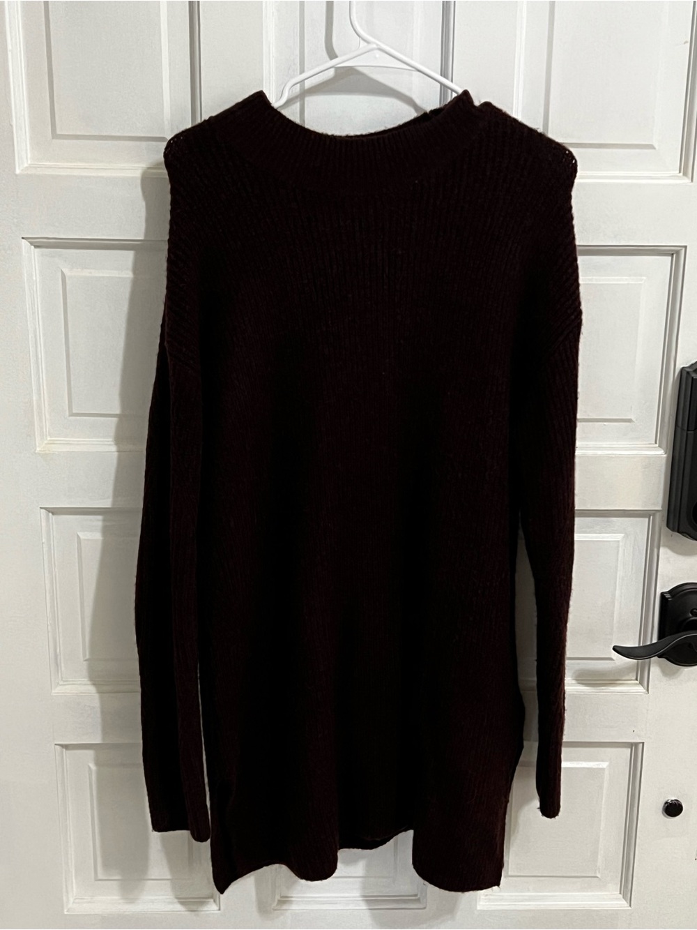 Old Navy Women's Scoopneck Longline Sweater - Deep Brown